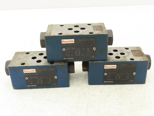 Rexroth Z2S 6-2-64 Hydraulic Check Valve Sandwich Plate Pilot Operated Lot of 3