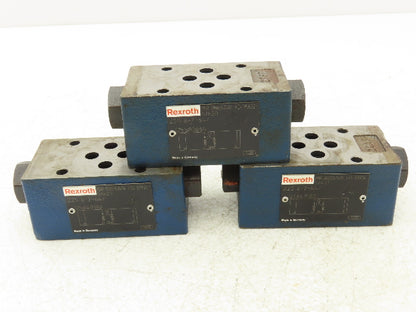 Rexroth Z2S 6-2-64 Hydraulic Check Valve Sandwich Plate Pilot Operated Lot of 3