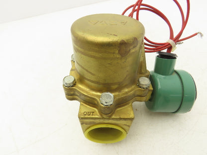 Asco 8211B82 Solenoid Valve 1-1/2" NPTF Normally Closed 120 VAC 10-300 PSI
