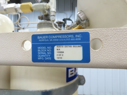 Bauer High Pressure Air Receiver Tank 180L 465 Bar 6744 PSI CO2 ASME Cylinder x4