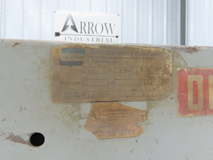Crouse Hinds Co Fusible Busway Disconnect Switch Bus Plug 100A 240VAC 3PH 3W