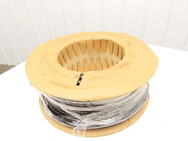 3/4" Dia 19mm Solid Black Smooth Round Urethane Belt 100' Roll