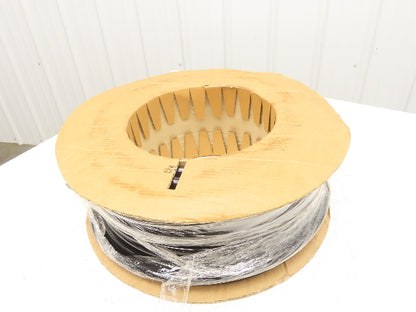 3/4" Dia 19mm Solid Black Smooth Round Urethane Belt 100' Roll