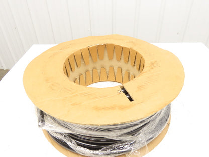 3/4" Dia 19mm Solid Black Smooth Round Urethane Belt 100' Roll