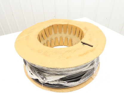 3/4" Dia 19mm Solid Black Smooth Round Urethane Belt 100' Roll