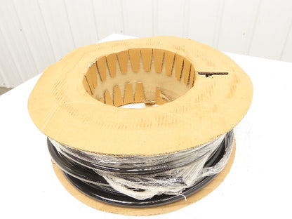 3/4" Dia 19mm Solid Black Smooth Round Urethane Belt 100' Roll