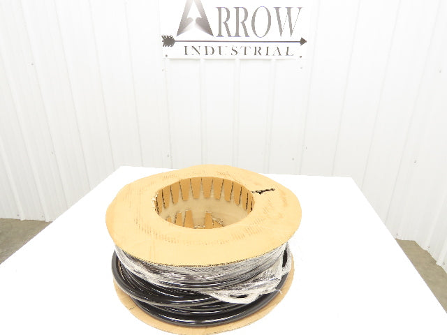 3/4" Dia 19mm Solid Black Smooth Round Urethane Belt 100' Roll