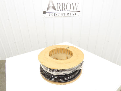 3/4" Dia 19mm Solid Black Smooth Round Urethane Belt 100' Roll