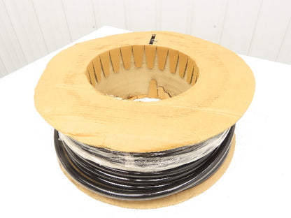 3/4" Dia 19mm Solid Black Smooth Round Urethane Belt 100' Roll