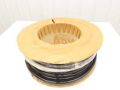 3/4" Dia 19mm Solid Black Smooth Round Urethane Belt 100' Roll
