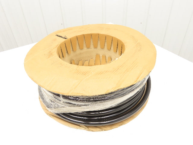 3/4" Dia 19mm Solid Black Smooth Round Urethane Belt 100' Roll