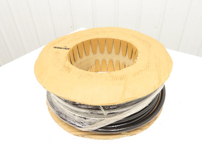 3/4" Dia 19mm Solid Black Smooth Round Urethane Belt 100' Roll