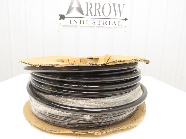 3/4" Dia 19mm Solid Black Smooth Round Urethane Belt 100' Roll