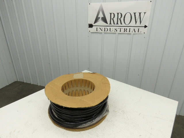3/4" Dia 19mm Solid Black Smooth Round Urethane Belt 100' Roll