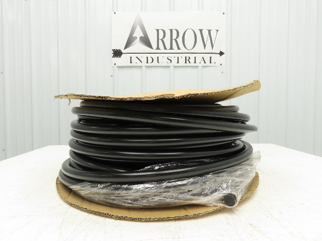 3/4" Dia 19mm Solid Black Smooth Round Urethane Belt 100' Roll