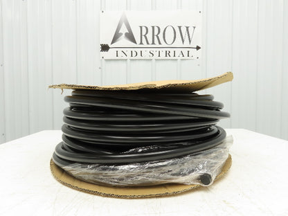 3/4" Dia 19mm Solid Black Smooth Round Urethane Belt 100' Roll