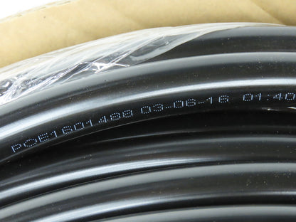 3/4" Dia 19mm Solid Black Smooth Round Urethane Belt 100' Roll