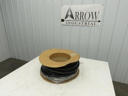 3/4" Dia 19mm Solid Black Smooth Round Urethane Belt 100' Roll