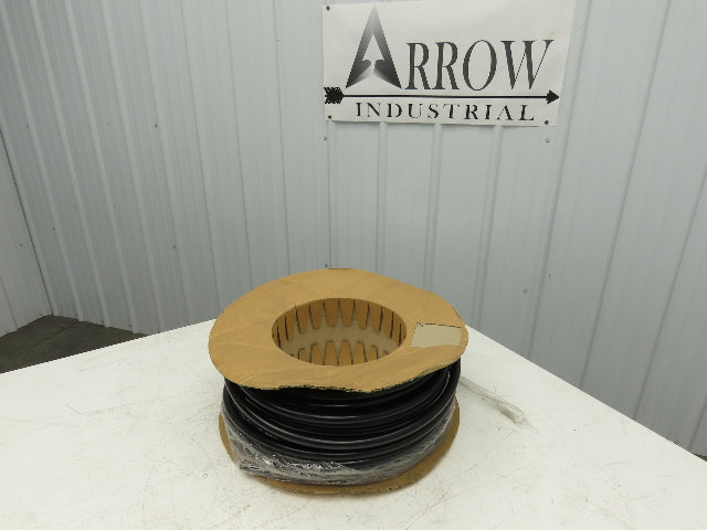 3/4" Dia 19mm Solid Black Smooth Round Urethane Belt 100' Roll