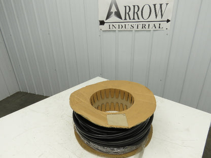 3/4" Dia 19mm Solid Black Smooth Round Urethane Belt 100' Roll