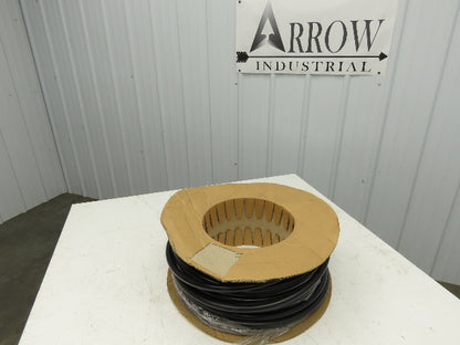 3/4" Dia 19mm Solid Black Smooth Round Urethane Belt 100' Roll