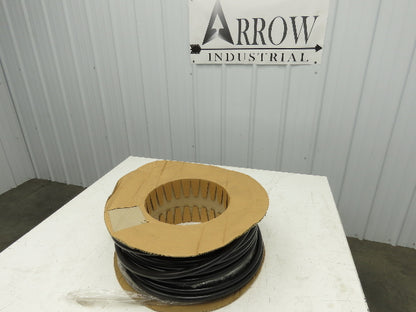 3/4" Dia 19mm Solid Black Smooth Round Urethane Belt 100' Roll