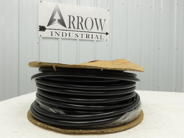 3/4" Dia 19mm Solid Black Smooth Round Urethane Belt 100' Roll