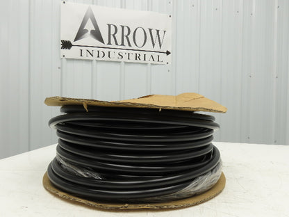 3/4" Dia 19mm Solid Black Smooth Round Urethane Belt 100' Roll
