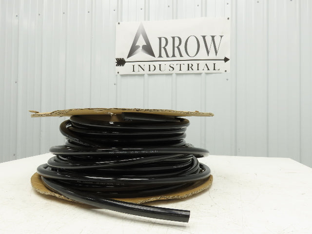 3/4" Dia 19mm Solid Black Smooth Round Urethane Belt 50' Roll