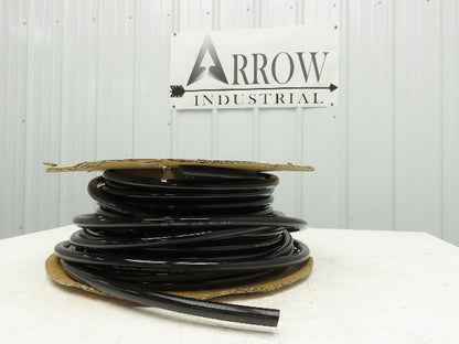 3/4" Dia 19mm Solid Black Smooth Round Urethane Belt 50' Roll
