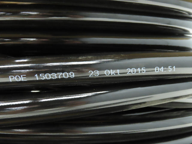 3/4" Dia 19mm Solid Black Smooth Round Urethane Belt 50' Roll