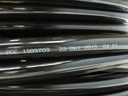 3/4" Dia 19mm Solid Black Smooth Round Urethane Belt 50' Roll
