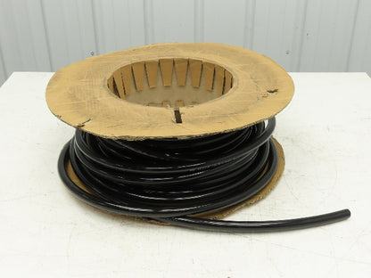 3/4" Dia 19mm Solid Black Smooth Round Urethane Belt 50' Roll