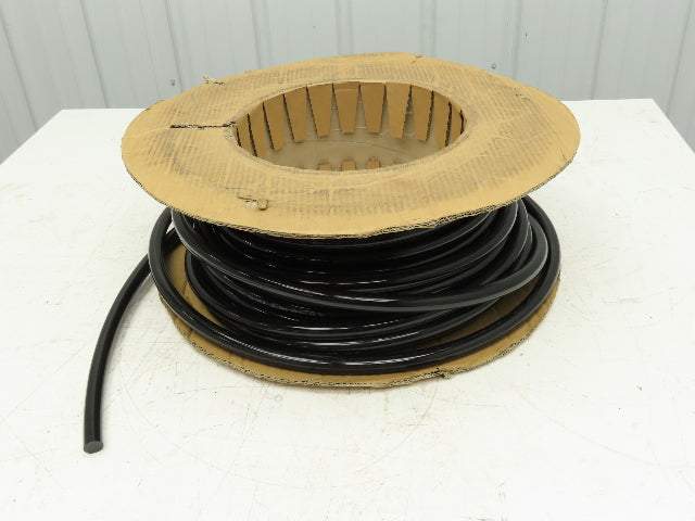 3/4" Dia 19mm Solid Black Smooth Round Urethane Belt 50' Roll