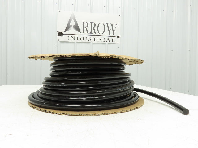 3/4" Dia 19mm Solid Black Smooth Round Urethane Belt 50' Roll