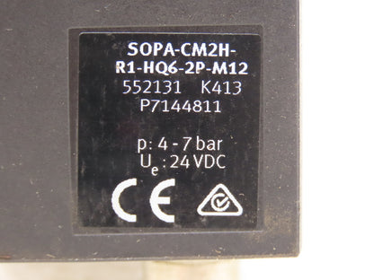 Festo SOPA-CM2H-R1-HQ6-2P-M12 Air Gap Sensor Controller Only 20-200Micron 4-7Bar