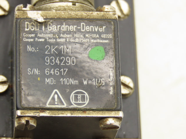 Gardner Denver 2 BB 933872 Servo Nutrunner Inline Tool w/Transducer Spline End