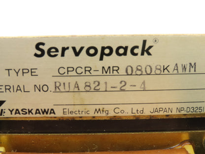 Yaskawa CPCR-MR 0808KAWM AC Servopack 220V Servo Drive Power Module CPCR-MR-CA