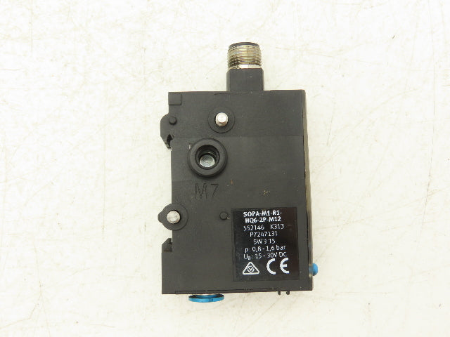 Festo SOPA-M1-R1-HQ6-2P-M12 Air Gap Sensor 0.8-1.6 Bar 20-200 Micron 5-Pin M12