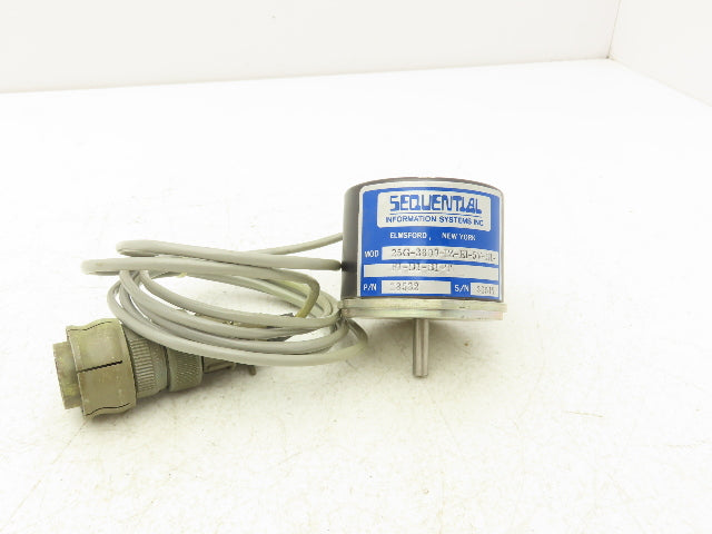 Sequential 25G-3600-IZ-E1-5V-H1-F1-D1-B1-T Rotary Encoder 5-24VDC 1/4" Shaft