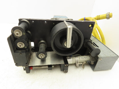 EAM MINI-ST 300+ High Speed Label Applicator 120 VAC Drive 3-5/8" Drive Wheel