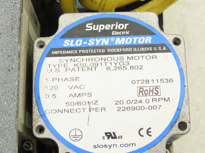 EAM MINI-ST 300+ High Speed Label Applicator 120 VAC Drive 3-5/8" Drive Wheel