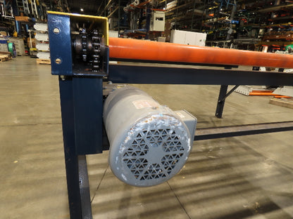 81"W x 6'L Chain Drive Roller Conveyor 74"BF 1.9" Urethane Roller .5Hp 460V 3PH