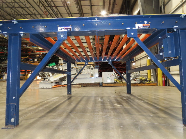 81"W x 6'L Chain Drive Roller Conveyor 74"BF 1.9" Urethane Roller .5Hp 460V 3PH