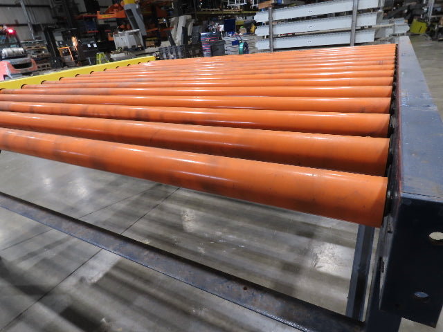 81"W x 6'L Chain Drive Roller Conveyor 74"BF 1.9" Urethane Roller .5Hp 460V 3PH