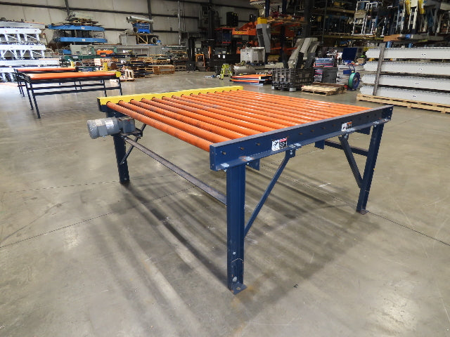 81"W x 6'L Chain Drive Roller Conveyor 74"BF 1.9" Urethane Roller .5Hp 460V 3PH