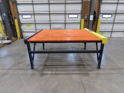 81"W x 6'L Chain Drive Roller Conveyor 74"BF 1.9" Urethane Roller .5Hp 460V 3PH