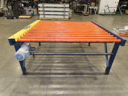 81"W x 6'L Chain Drive Roller Conveyor 74"BF 1.9" Urethane Roller .5Hp 460V 3PH
