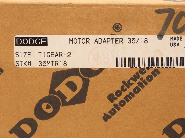 Dodge 35MTR18 Tigear 2 Motor Adapter Kit Size 35 Reducer Size 180TC Frame