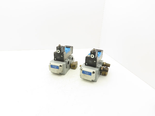 Festo MDH-5/2-D-3-FR-M12-C Pneumatic Solenoid Valve 5/2 Way W Manifold Lot of 2